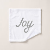 Hahnentrittmuster Pattern Joy Black and White Badhandtuch Set (Waschlappen)