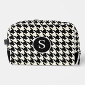 Hahnentrittmuster Pattern Schwarz & Weiß Toiletten Waschbeutel (Vorderseite)