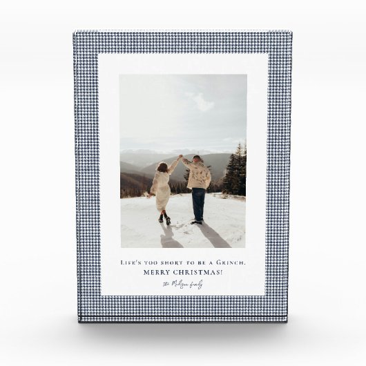 Hahnentrittmuster Peacoat Frame Foto (Vorderseite)