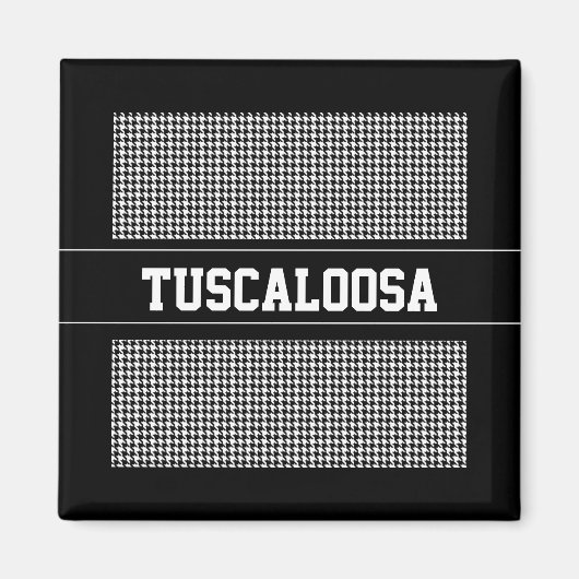 Hahnentrittmuster Personalisiert Magnet (Vorne)