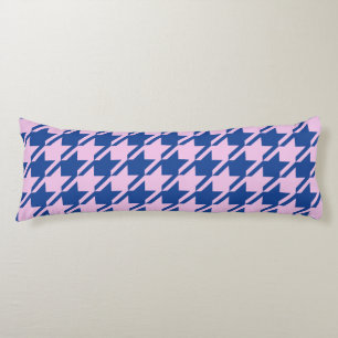 Hahnentrittmuster Pink+Blue Große Schrift Seitenschläferkissen