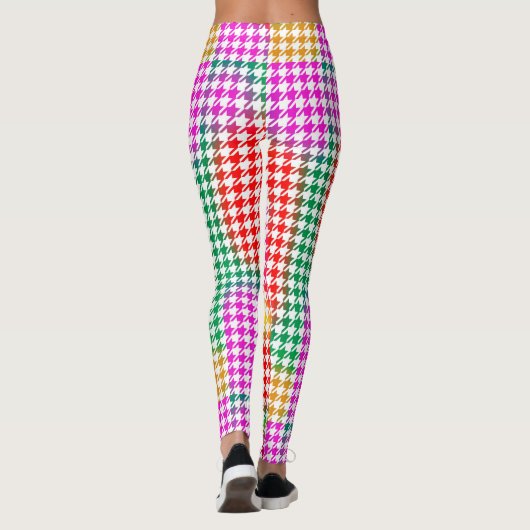 Hahnentrittmuster Psychedelic Pattern Leggings (Rückseite)