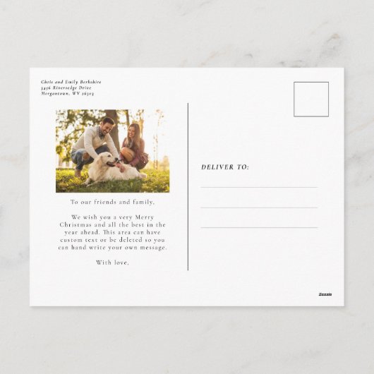 Hahnentrittmuster Rahmen Frohe Weihnachten schwarz (Rückseite)