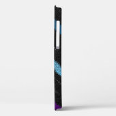 Hahnentrittmuster: raue Leinwand-Imitation. Case-Mate iPhone Hülle (Rückseite / Links)