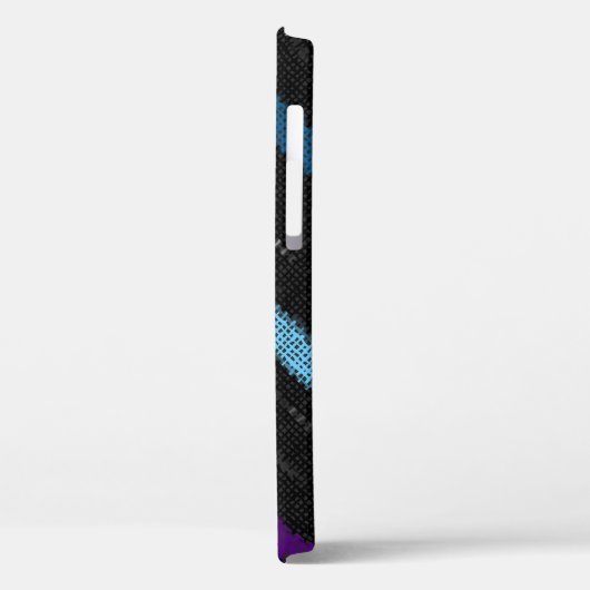 Hahnentrittmuster: raue Leinwand-Imitation. Case-Mate iPhone Hülle (Rückseite / Links)