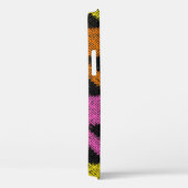 Hahnentrittmuster: raue Leinwand-Imitation. Case-Mate iPhone Hülle (Rückseite / Rechts)