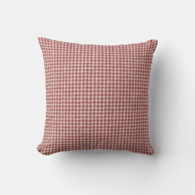 Hahnentrittmuster Red Pattern Kissen (Vorderseite)