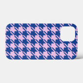Hahnentrittmuster Rosa+Blau Muster Case-Mate iPhone Hülle (Rückseite (Horizontal))