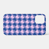 Hahnentrittmuster Rosa+Blau Muster Case-Mate iPhone Hülle (Rückseite (Horizontal))