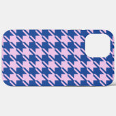 Hahnentrittmuster Rosa+Blau Muster Case-Mate iPhone Hülle (Rückseite (Horizontal))