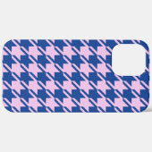Hahnentrittmuster Rosa+Blau Muster Case-Mate iPhone Hülle (Hinten (horizontal))
