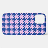 Hahnentrittmuster Rosa+Blau Muster Case-Mate iPhone Hülle (Rückseite (Horizontal))