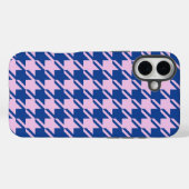 Hahnentrittmuster Rosa+Blau Muster Case-Mate iPhone Hülle (Rückseite (Horizontal))