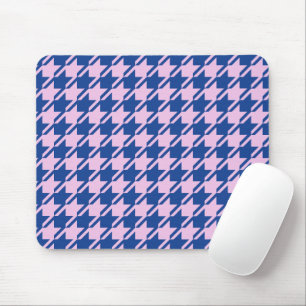 Hahnentrittmuster Rosa+Blau Muster Mousepad