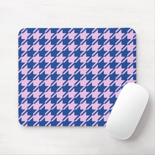 Hahnentrittmuster Rosa+Blau Muster Mousepad (Mit Mouse)