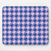 Hahnentrittmuster Rosa+Blau Muster Mousepad (Vorne)
