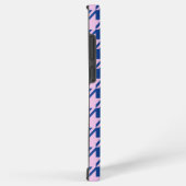 Hahnentrittmuster Rosa+Blau Muster Samsung Galaxy Hülle (Rechte Seite)