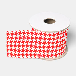 Hahnentrittmuster Rot Ripsband