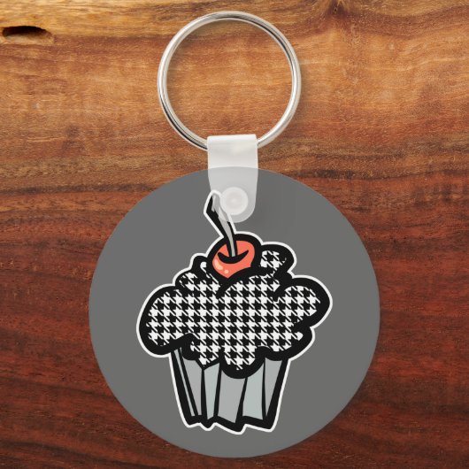 Hahnentrittmuster Schlüsselanhänger (Vorderseite)