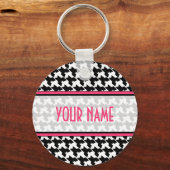 Hahnentrittmuster Schlüsselanhänger (Vorderseite)