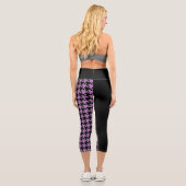 Hahnentrittmuster / Schwarz Capri Leggings (Rückseite)