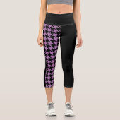 Hahnentrittmuster / Schwarz Capri Leggings (Vorderseite)