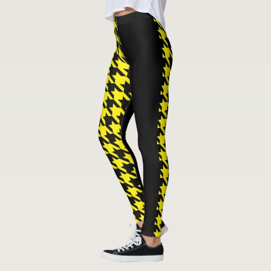 Hahnentrittmuster / Schwarz Leggings (Links)