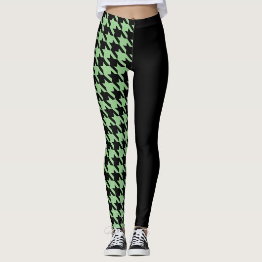 Hahnentrittmuster / Schwarz Leggings (Vorderseite)