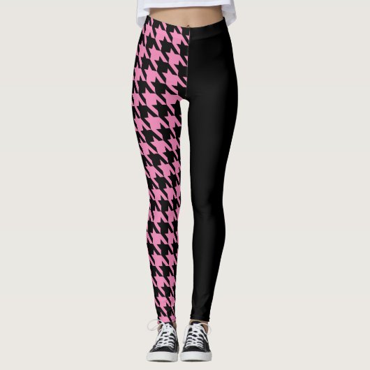 Hahnentrittmuster / Schwarz Leggings (Vorderseite)
