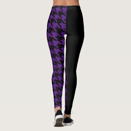 Hahnentrittmuster / Schwarz Leggings (Rückseite)