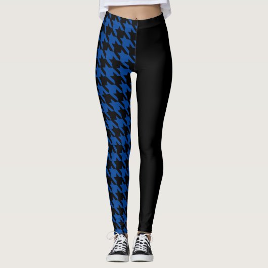 Hahnentrittmuster / Schwarz Leggings (Vorderseite)