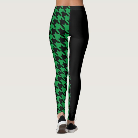 Hahnentrittmuster / Schwarz Leggings (Rückseite)