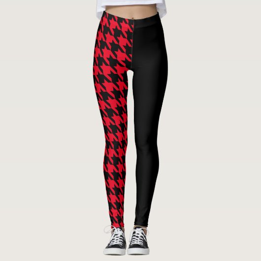 Hahnentrittmuster / Schwarz Leggings (Vorderseite)