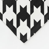 Hahnentrittmuster Schwarz-weiß Classic Weaving Mus Fleecedecke (Ecke)