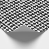 Hahnentrittmuster Schwarz-Weiß-Muster Geschenkpapier (Ecke)