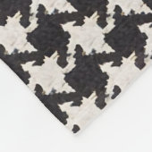 Hahnentrittmuster Schwarz-weißes Muster Fleecedecke (Ecke)