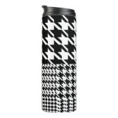 Hahnentrittmuster Schwarzweiß-Muster Thermosbecher (Nach rechts gedreht)