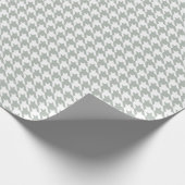 Hahnentrittmuster-silbernes Geschenkpapier (Ecke)