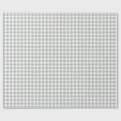 Hahnentrittmuster-silbernes Geschenkpapier (Flach)