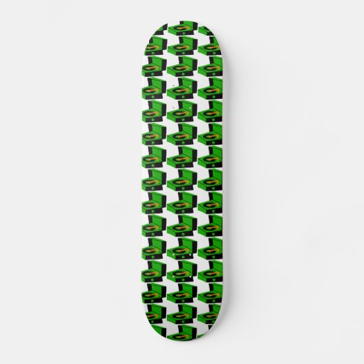 Hahnentrittmuster-Skateboard für Grüne Schallplatt Skateboard (Vorderseite)