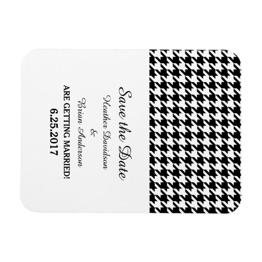 Hahnentrittmuster speichern das Datumsfenster, Sch Magnet (Horizontal)