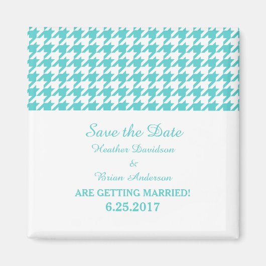 Hahnentrittmuster Speichern Sie das Datumsfenster, Magnet (Vorne)