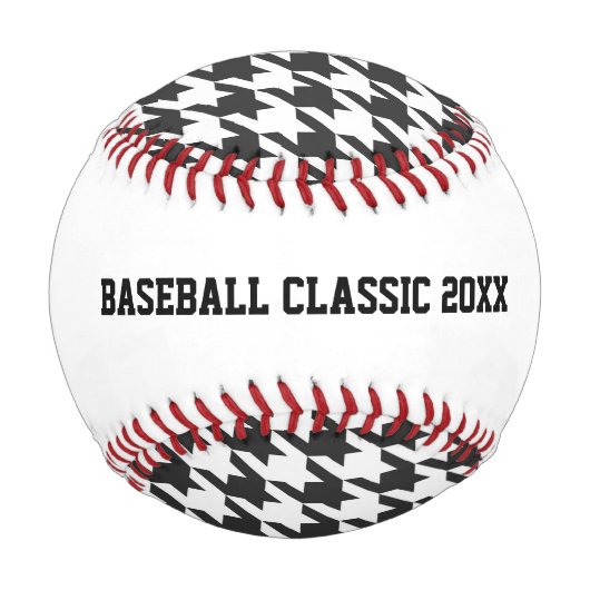 Hahnentrittmuster Sports Ball Classic Black Red Wh (Rückseite)