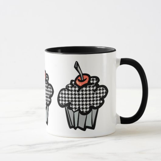 Hahnentrittmuster Tasse (Rechts)