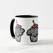 Hahnentrittmuster Tasse (Vorderseite Links)