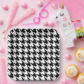 Hahnentrittmuster-Teller aus Vintagem Papier Pappteller (Party)