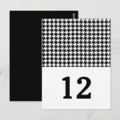Hahnentrittmuster Tischnummer Postkarte (Vorne/Hinten)