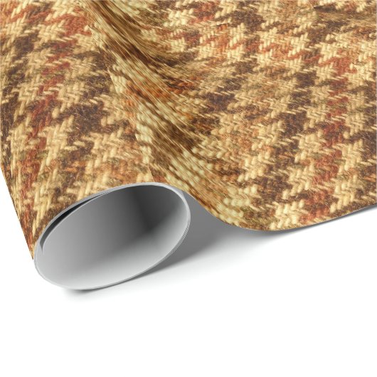 Hahnentrittmuster-Tweed-Verpackungs-Papier Geschenkpapier (Rolleneckpunkt)