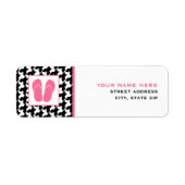 Hahnentrittmuster- und Rosa-Flip-Flops (Vorne)