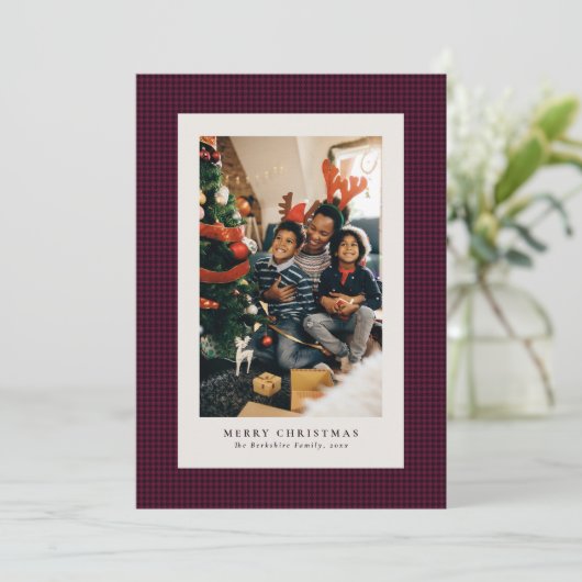 Hahnentrittmuster Urlaubskarte Feiertagskarte (Stehend Vorderseite)